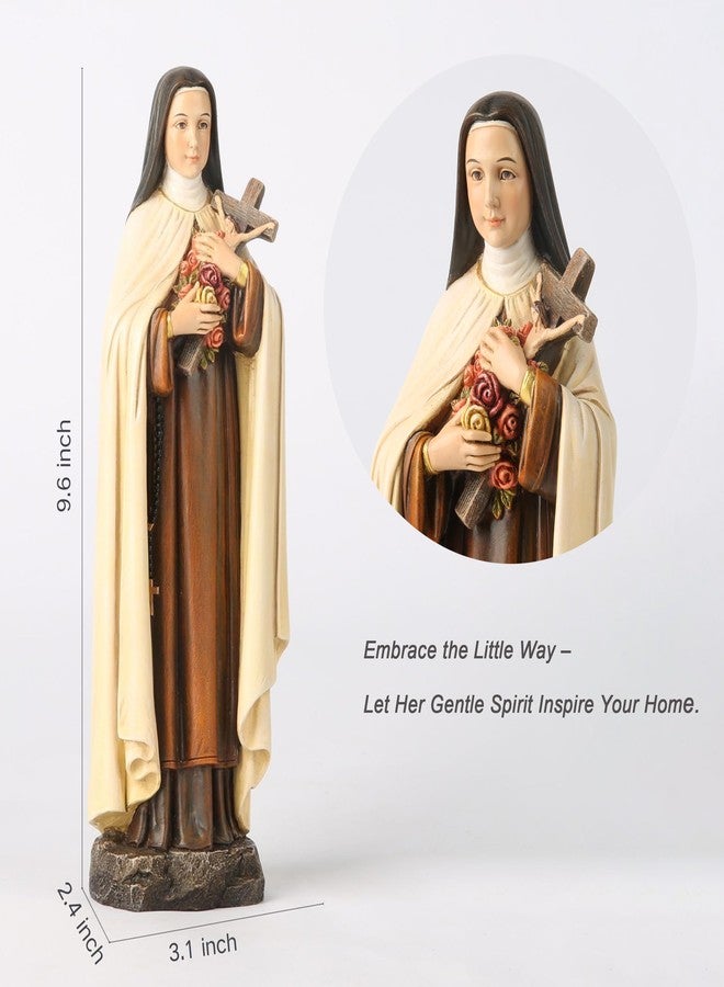 BC BUILDCLASSIC BC Catholic Saint Therese of Lisieux Statue, Religious Figure, Inspirational Gift for Home décor, 10" H, Renaissance Sculpture Handmade by Buildclassic - Image 2
